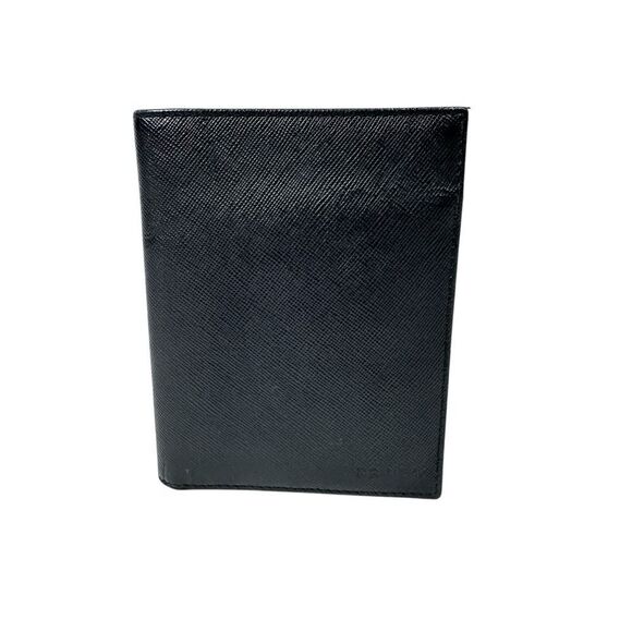 PRADA Bi-Fold Saffiano Leather Wallet Black 11 Compartments - Picture 1 of 9